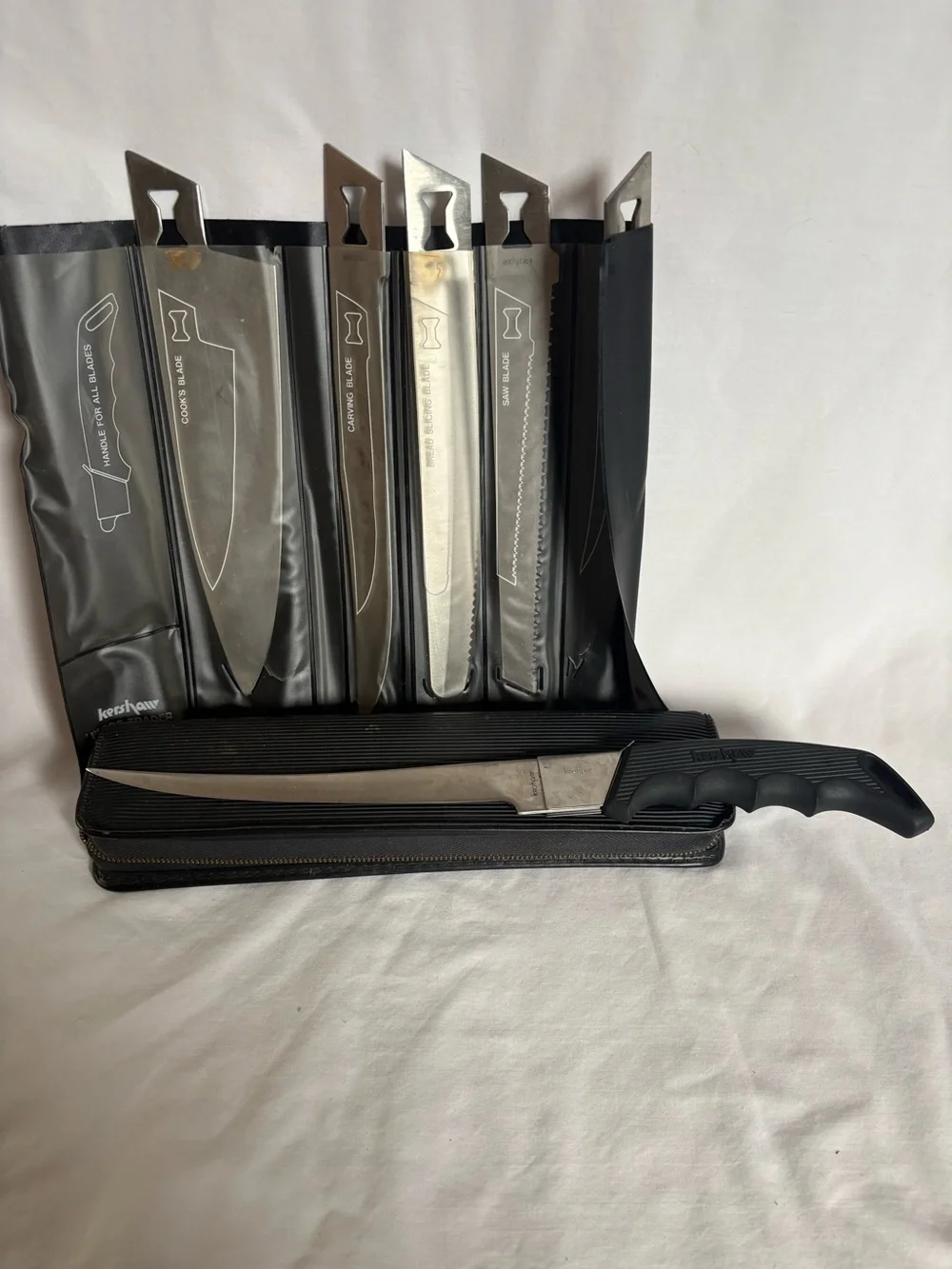 Kershaw Blade-Trader Interchangeable Knife Set 6 Blades Case USA/Japan